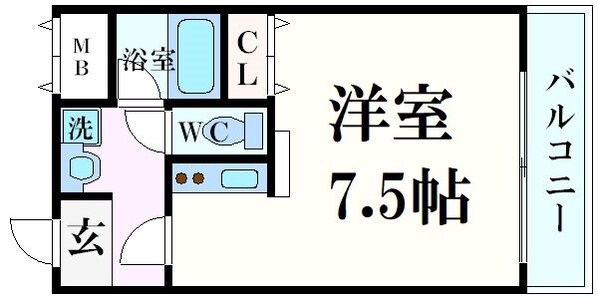 西宮駅 徒歩7分 2階の物件間取画像